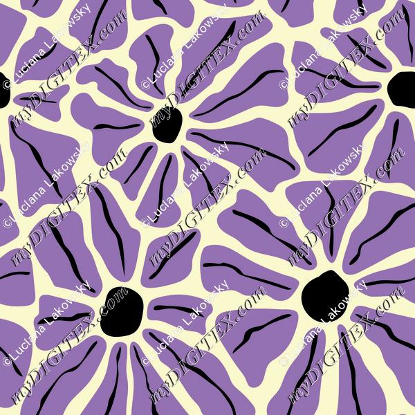 Abtract floral shapes motif