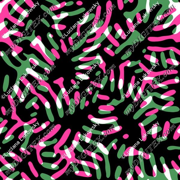 Abstract colorful tropical shapes
