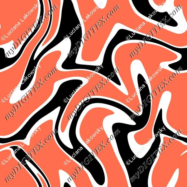 Abstract colorful groovy waves