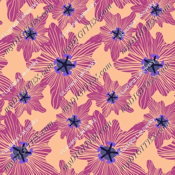 Cute passiflower floral