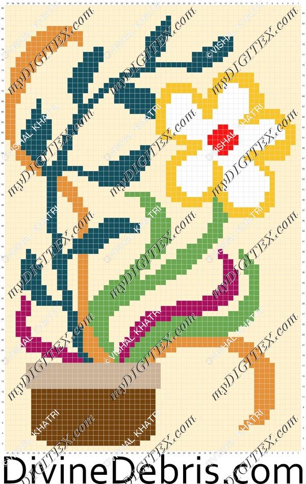 Groovy-Bloom-Wall-Hanging-crochet-graph-by-Divine-Debris