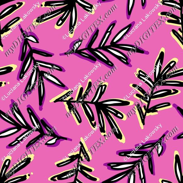 Colorful floral leaves