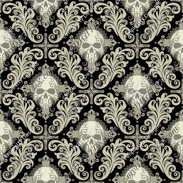 Buy Skull Damask Stencil Gothic Wall Decor Stencil Home Decor Online in  India  Etsy