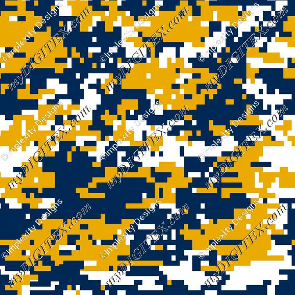 Digital Camo (blue & gold)