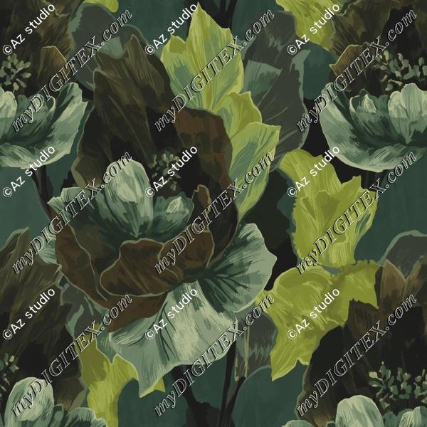 moody floral pattern