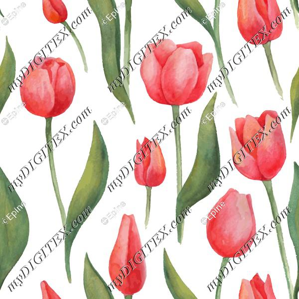 Watercolor Tulips