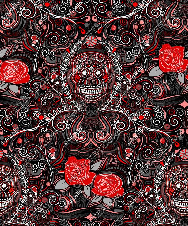 skulls and roses