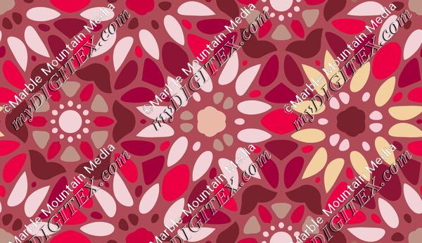 Floral Mosaic - Red
