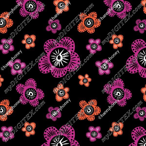 Marakesh - Pink Orange - Black