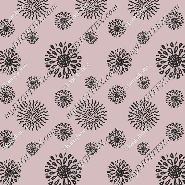 Circle Floral Blooming - Pink