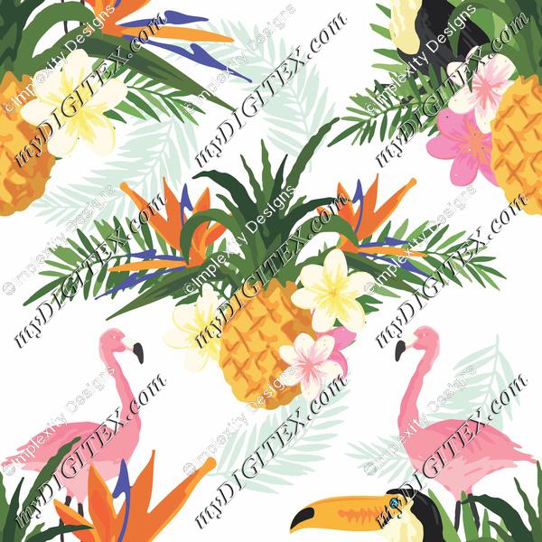 Pineapples & Flamingos