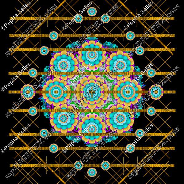 Bloom and gold mandala