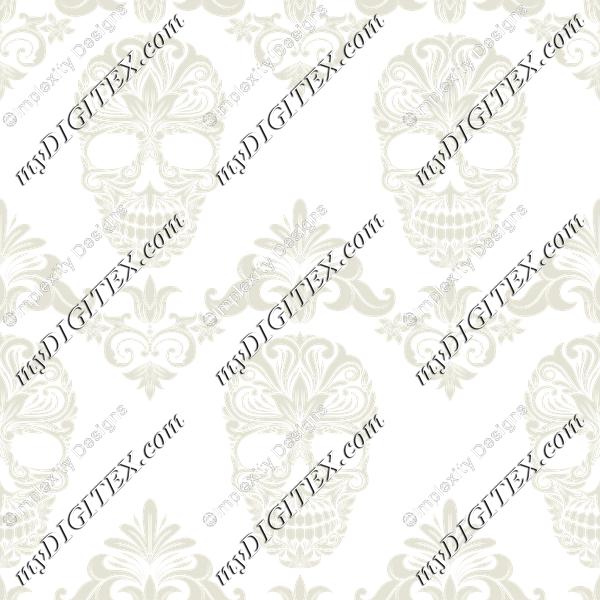 Skull Damask