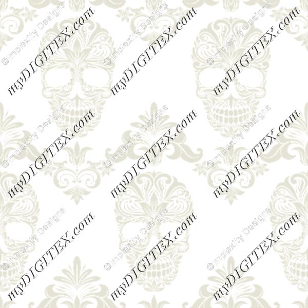 Skull Damask