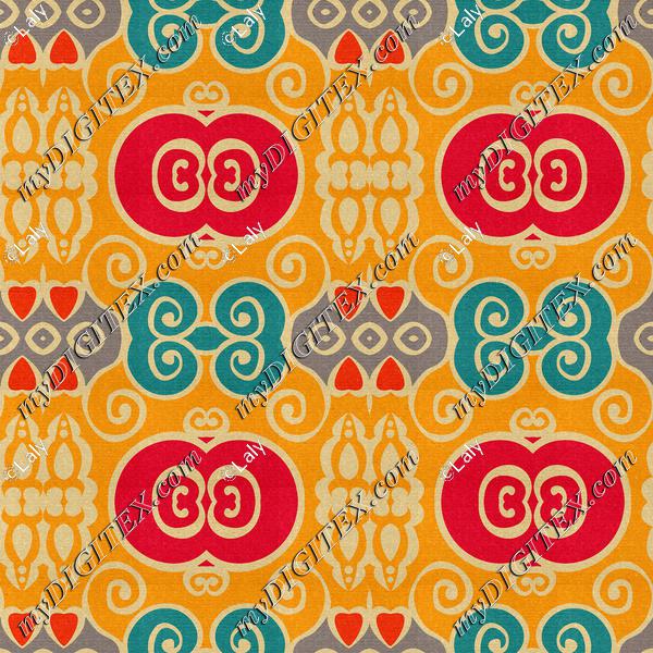 Shapes in retro colors pattern