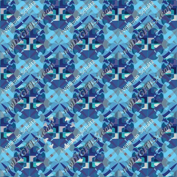 Abstract Thai Art Pattern blue 170104