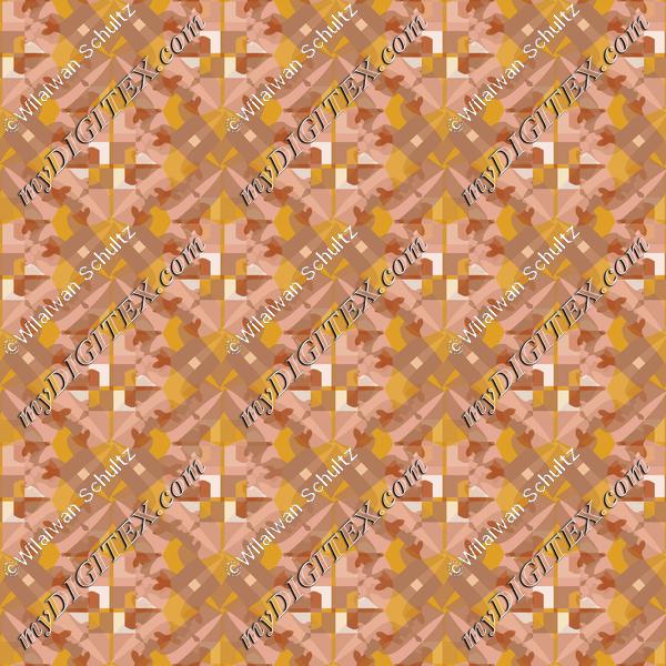 Abstract Thai Art Pattern Earth tone 170104