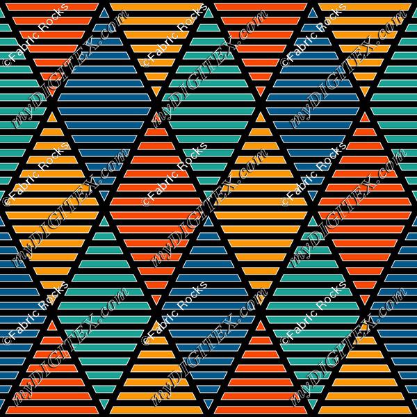 Geometric Stripes (on black)