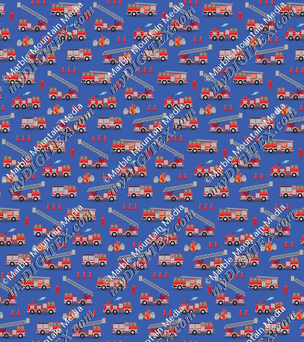 Fire Engine Scatter - Blue