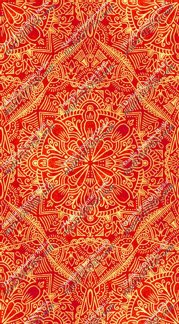 Floral Ethnic - Red