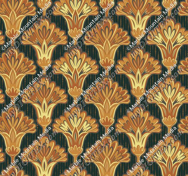 Folk Floral - Russet & Ochre