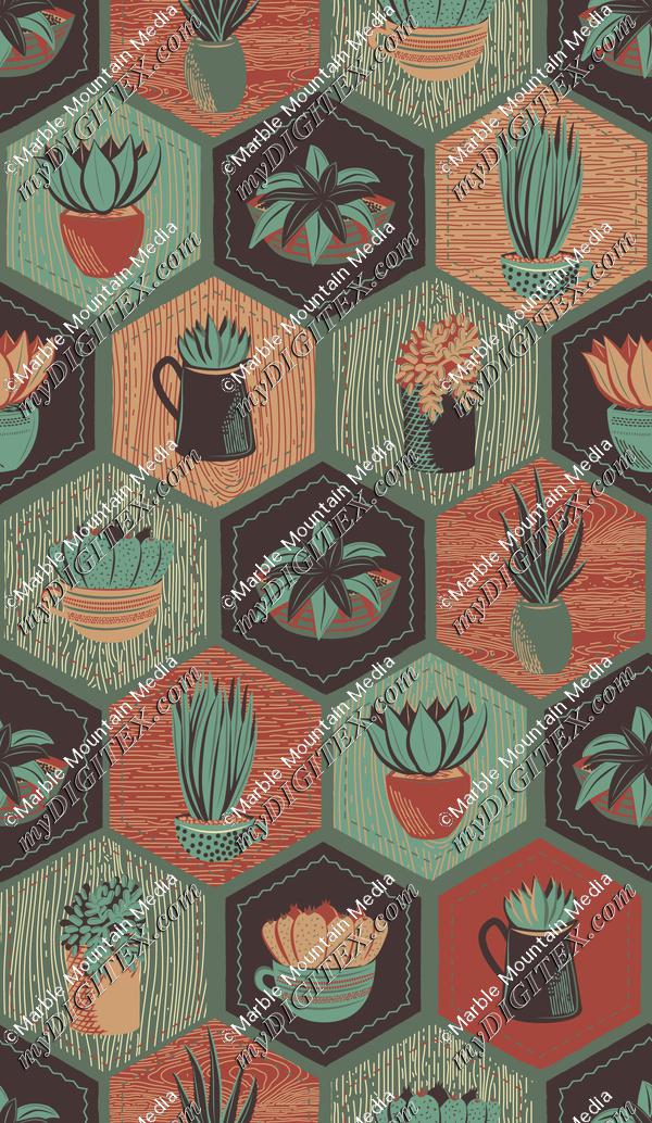 Spiky Succulents - Sage Version