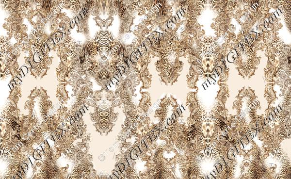 tiger arabesc ornamental print