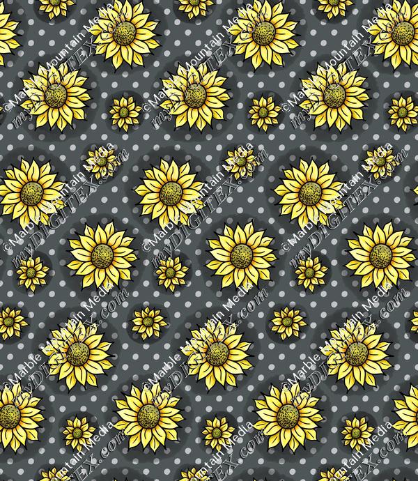 Cheery Sunflowers - Grey