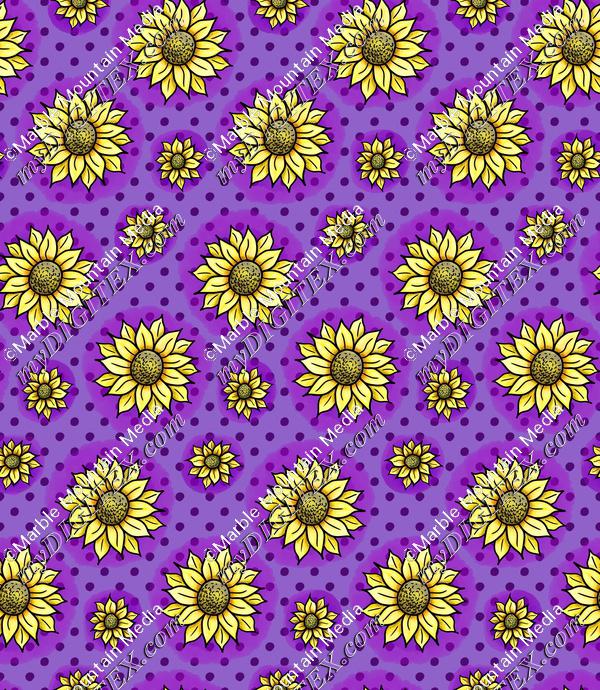 Cheery Sunflowers - Purple