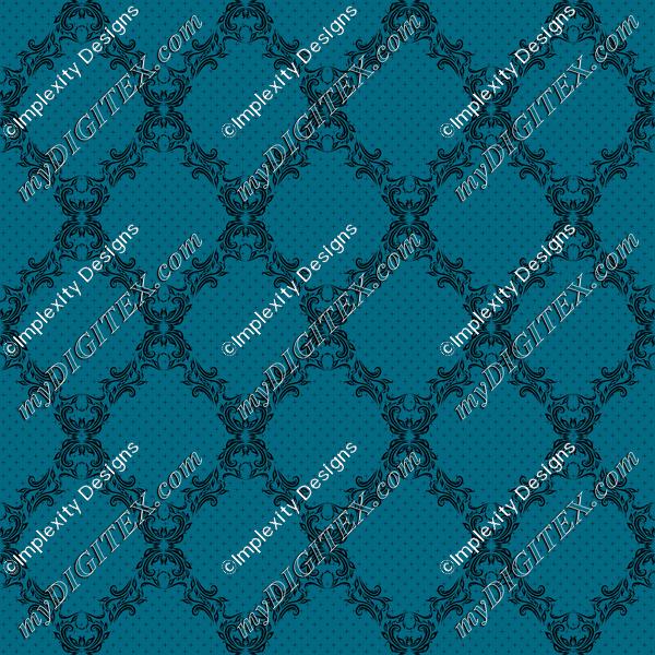 1lvermorny Blue Damask