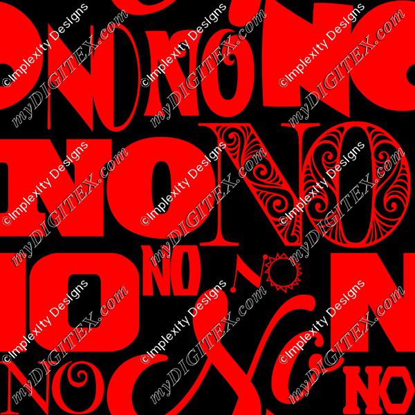 NO (red on black)