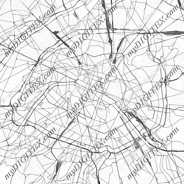 Paris street map lines