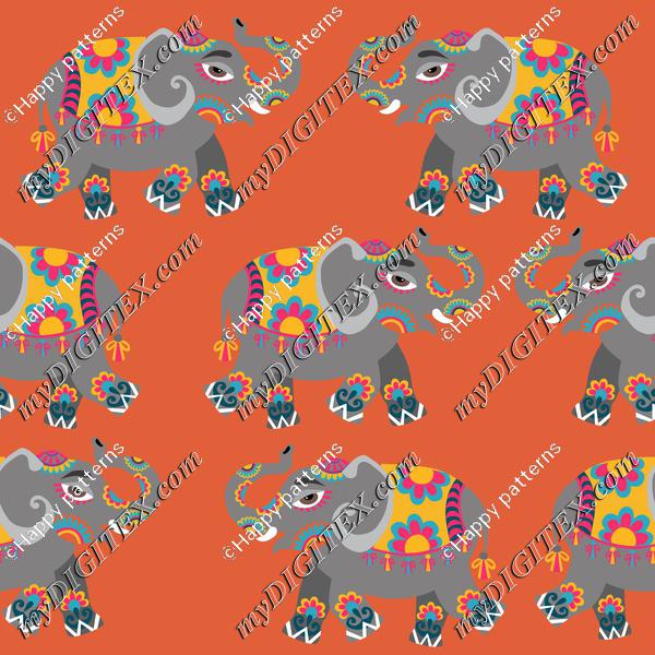 elephants. orange