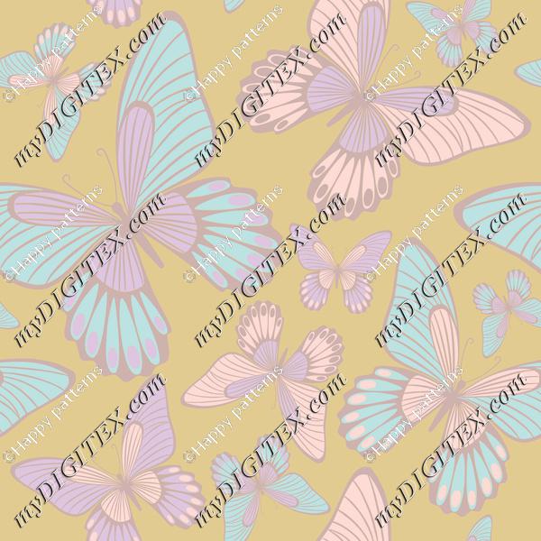 Pastel colours butterflies