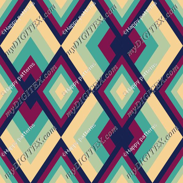 Abstract Geometric Retro Pattern