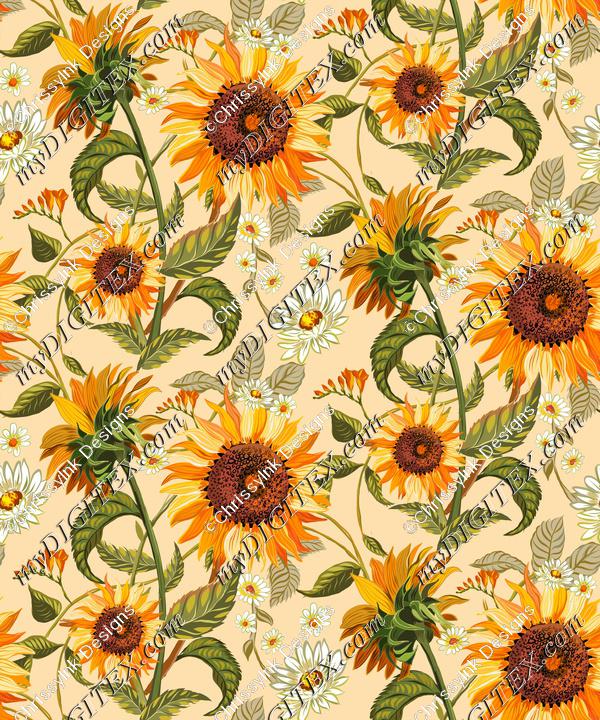 Sunflowers Large WallpaperREPEAT