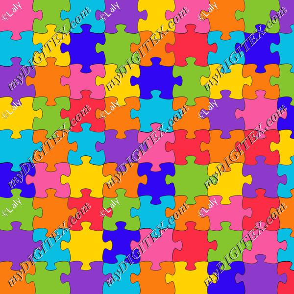 Colorful puzzle pattern
