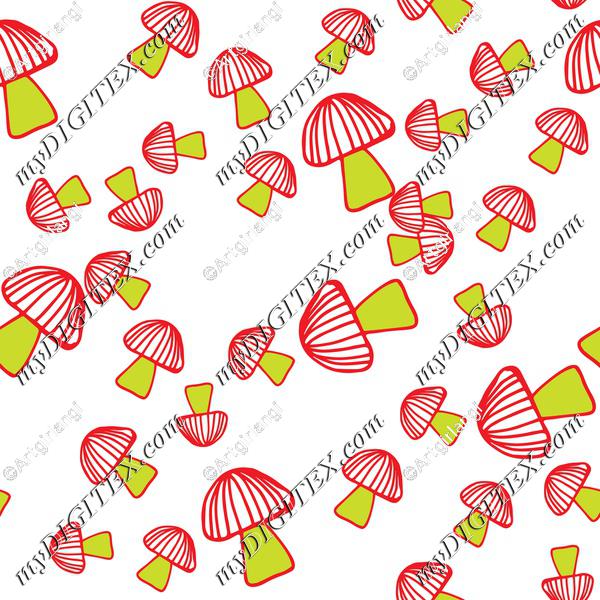 Colorful mushroom pattern 1-01