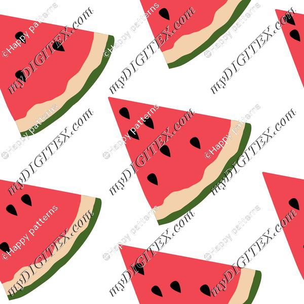 Watermelon on white summer froit