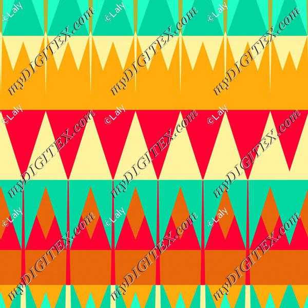 Triangles and other retro colors shapes