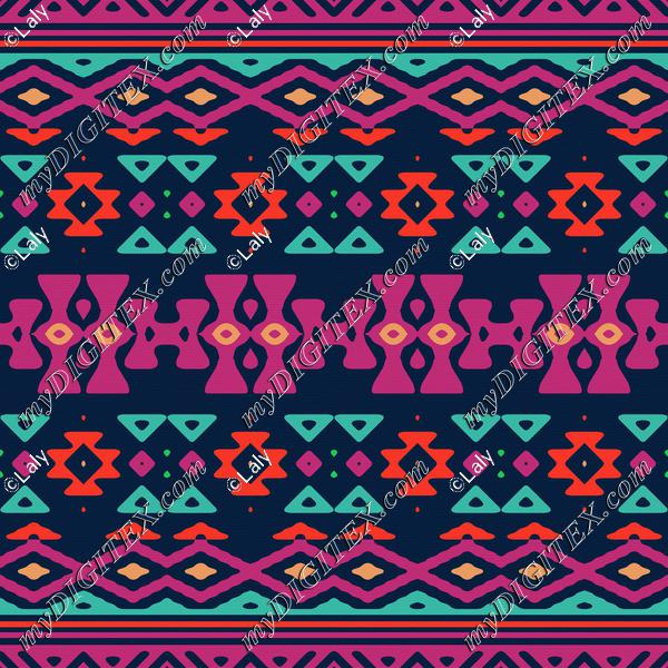 Tribal shapes in retro colors