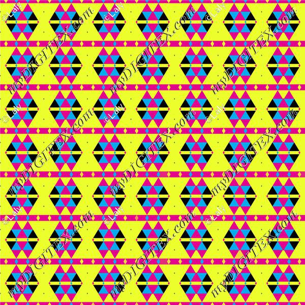 Triangles on a yellow background pattern