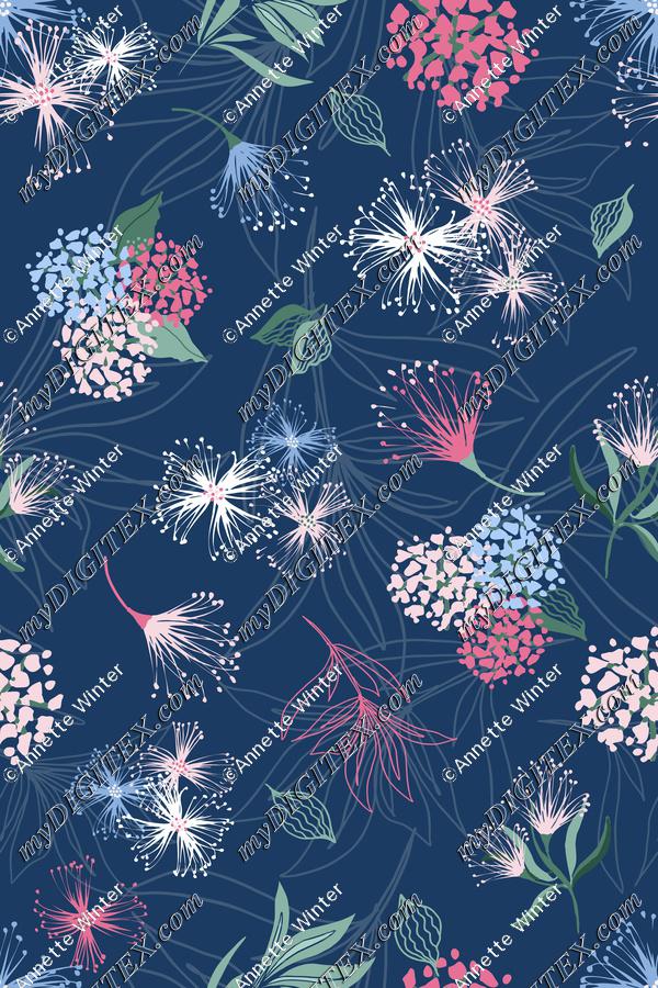 Whimsical Summer Flowers Print