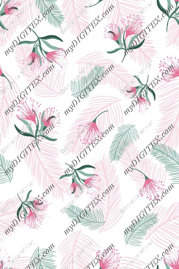 Soft Tropical Fabric Print