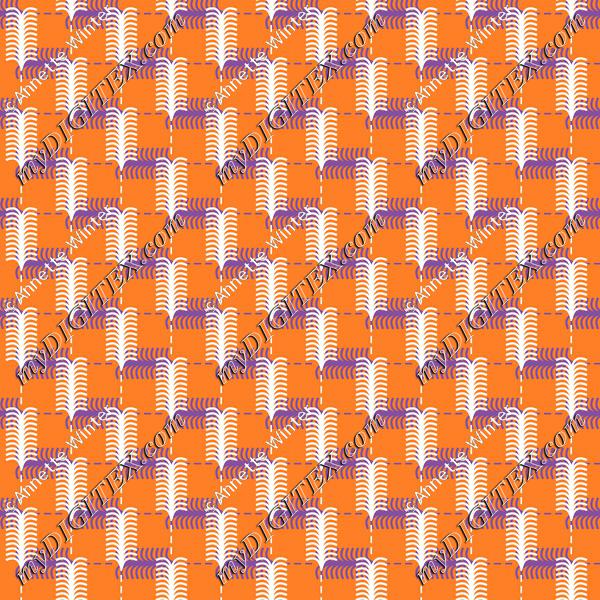 Modern Geometric Orange Purple and White Print