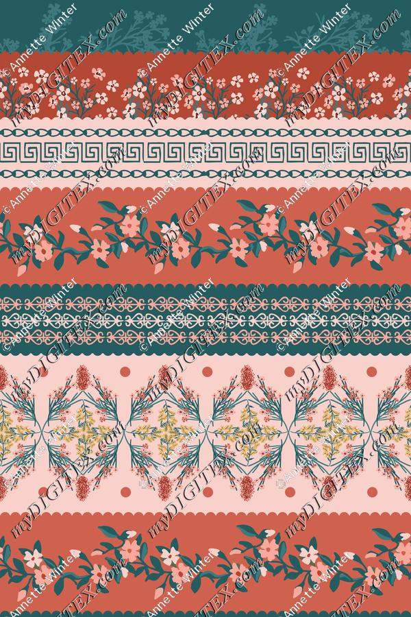 Earthy Rust Floral
