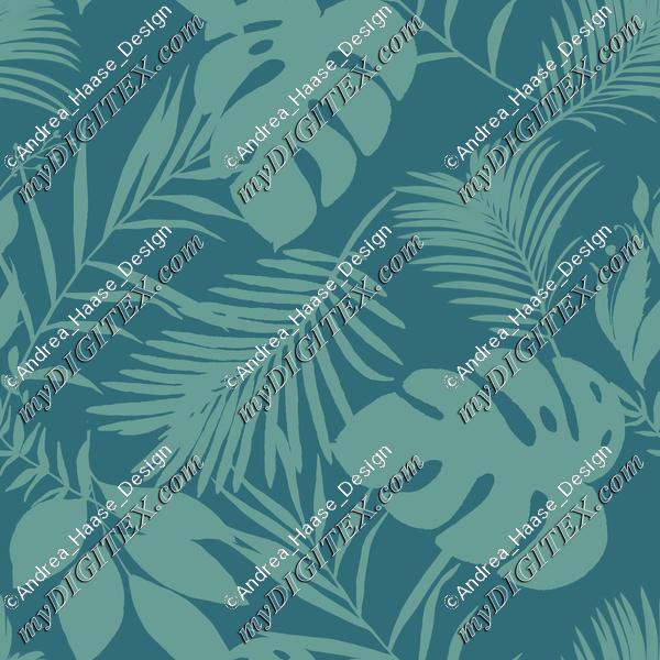 Palm And Monstera Pattern