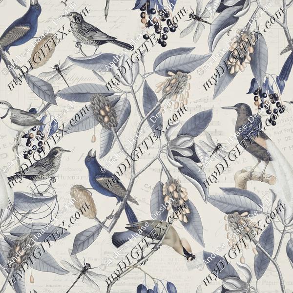 Nostalgic Bird Pattern