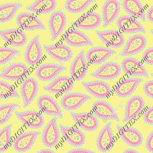 Pastel Paisley coord. yellow bg-01