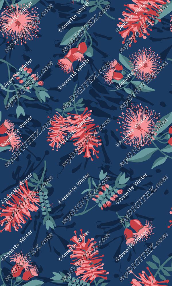 Australian-Native-Flowers-Navy